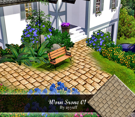 Sims 3 — Worn Stone 01 by ayyuff — 
