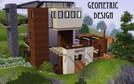 Sims 3 — The Geometric by crackerjack2772 — An elaborate modern marvel - with a Frank Lloyd Wright styled kitchen,