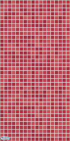 Sims 2 — Mosaic Tile Set - Wall03 Red by ayyuff — 