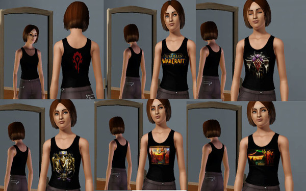 Sims 3 — World of Warcraft T-Shirts YA/A Female by dSamuel589858 — World of Warcraft T-shirts for your young adult /