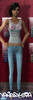 Sims 2 — I am crazy shirt+jeans by Vaneskera — Denim pants, and a tank-top that uses one of my favorite quotes.