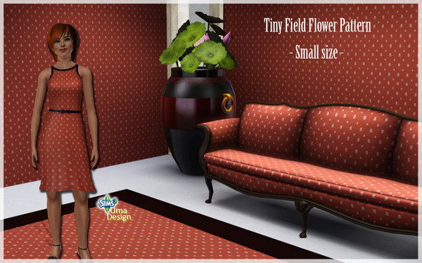 Sims 3 — Tiny Field Flowers SMALL by Uma Design — I like discrete, simple patterns that can be used for anything, like