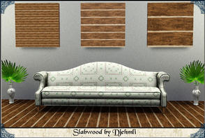 Sims 3 — Djem_Slabwood by djehmli — A slabs of rough hewn sawed wood separated by caulking. Great for floors or walls.