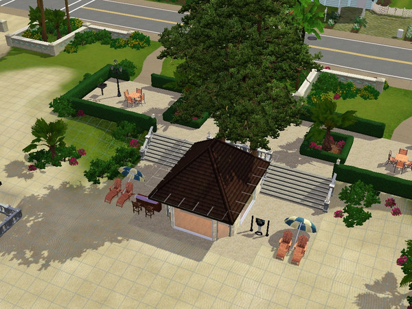 Sims 3 — Relaxing Beach by JGazay — This beach (REPLACES OLD PIER BEACH) has a living room and bathroom, and bar and