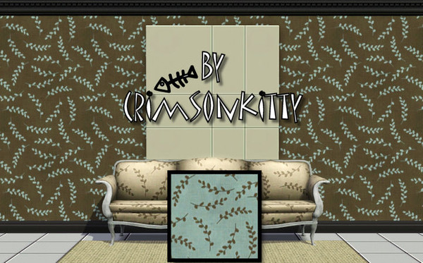 Sims 3 — Leaf Cluster by saffroncat5 — SaffronCats two color palette leaf cluster pattern