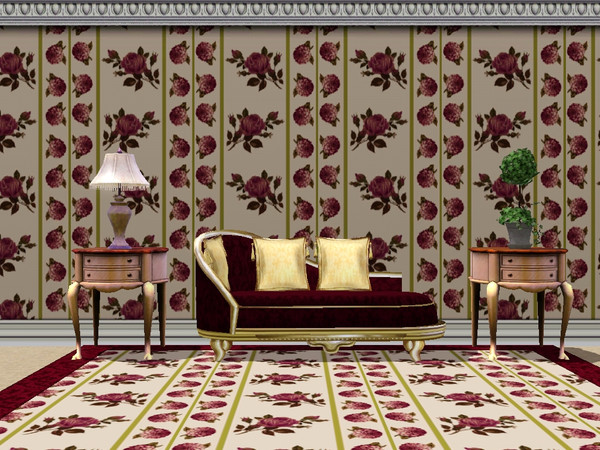 Sims 3 — Victorian Floral Collection Pattern 2 by ahundley — Victorian Floral Collection Pattern 2 of 9 coordinating