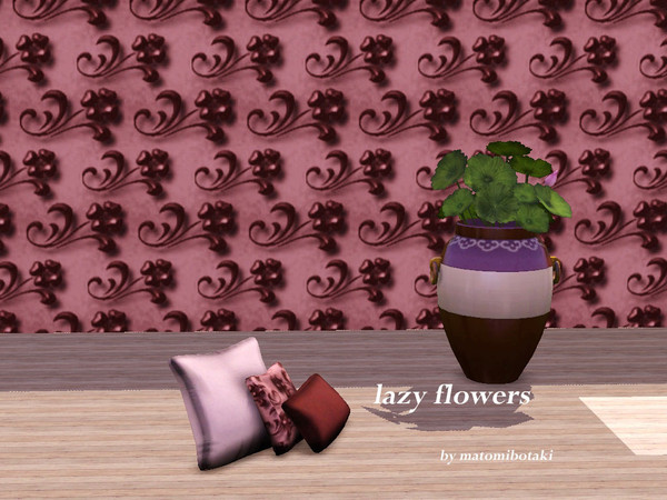 Sims 3 — lasy flowers by matomibotaki — cheerful pattern to use on each item you prefer. You will find it under Theme.