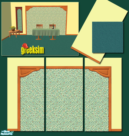 Sims 2 — grks Flower Wall set by greeksim — Part of a set of 4 walls and 1 floor which can form an arch the size you wish