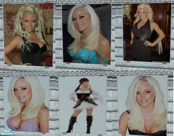 Sims 2 — Kendra Wilkinson Set 2 by MinnieMinPin — Kendra Wilkinson Set 2 ~ 6 Prints of Holly Madison , Hugh Hefner's