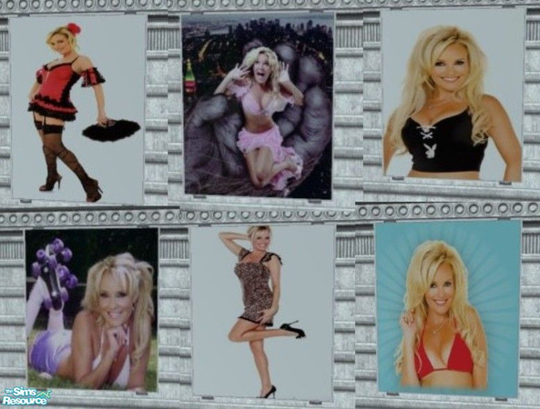 Sims 2 — Bridget Marquardt Set 2 by MinnieMinPin — Bridget Marquardt Set 2 ~ 6 Prints of Bridget Marquardt, Hugh Hefner's