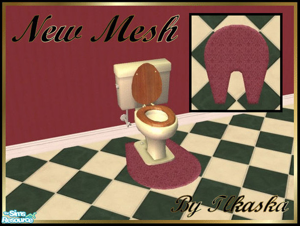 Sims 2 — Simplicity Toilet Rug MESH by tlkaska — This simple toilet rug MESH was designed to dress up any Sim Bathroom.