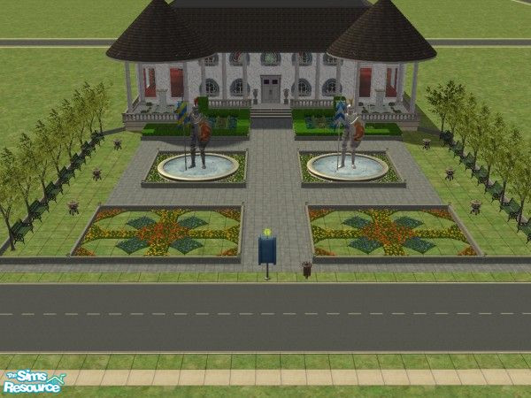 Sims 2 — Library by katty007 — Just a nice place to spend some time reading books, talking to other sims and roaming