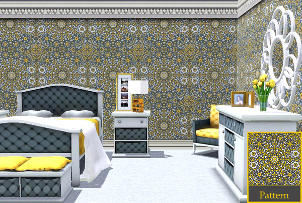 Sims 3 — Geometric Floral Pattern by ahundley — Geometric Floral Pattern