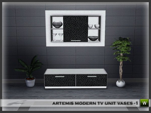 Sims 3 — Artemis Modern Vases -1 by denizzo_ist — New Mesh, 3 recolorable parts and 3 variations