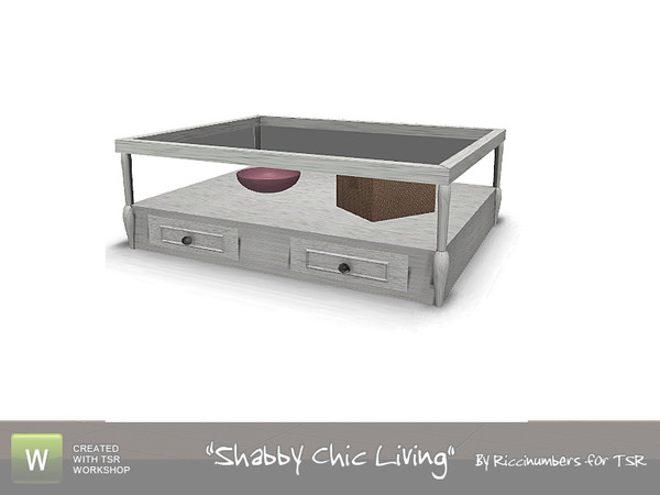 Sims 3 — Shabby Chic Living CoffeeTable by TheNumbersWoman — This table is for placing things, imagine that. By