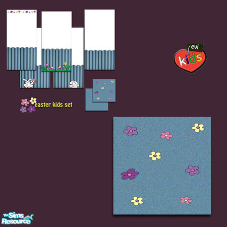 Sims 2 — evi2s Easter kids deco -floor2 by evi — A set of easter decorated walls and floors for your kids fun!