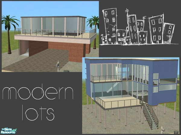 Sims 2 — Modern Lots 1 by ILikeMusic640 — 