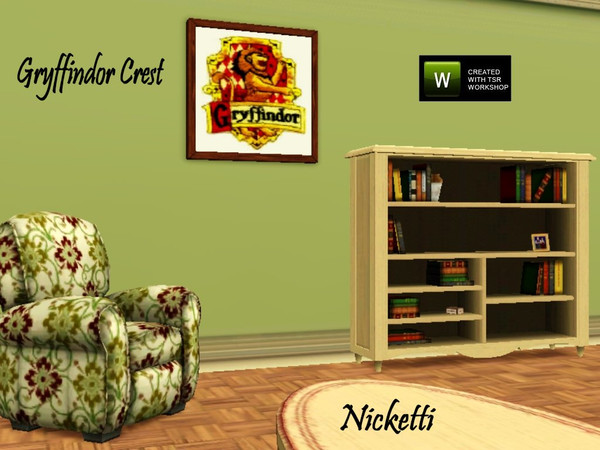 Sims 3 — Gryffindor Crest Painting by nicketti — Painting Gryffindor house crest, Hogwarts school, JK Rowling Harry