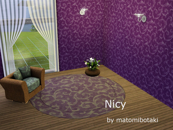 Sims 3 — Nicy by matomibotaki — Cute little lace pattern for multiple use. You will find it under Theme.