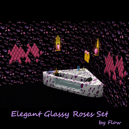Sims 3 — Elegant Glassy Roses White by Flovv — Elegant Glassy Roses White version.
