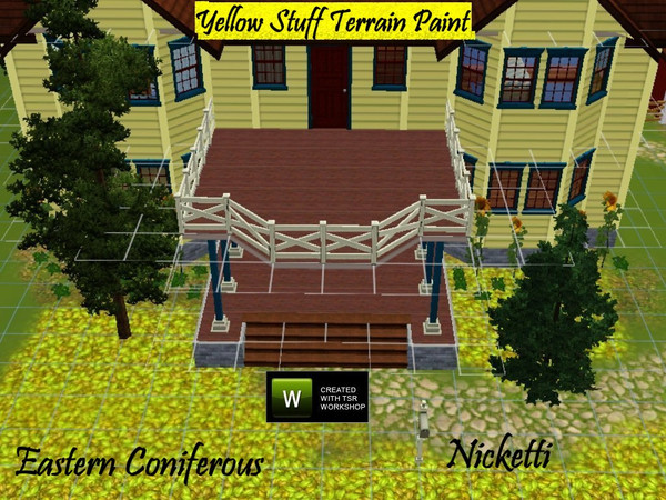 Sims 3 — Eastern Coniferous by nicketti — Eastern Coniferous floor terrain paint. In areas of evergreen trees and shrubs