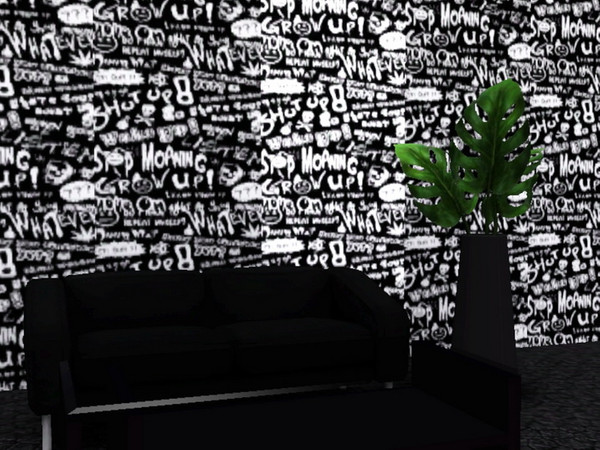 Sims 3 — Emo_pattern1 by munia — Emo_pattern1 looks great as wallpaper as well on furniture and clothes:)hope you'll like