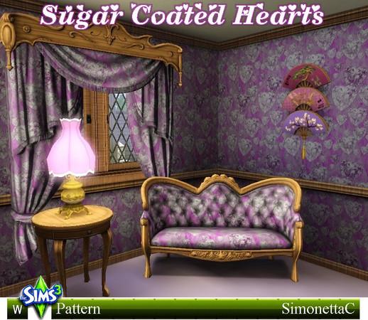 Sims 3 — Sugar coated hearts by SimonettaC — Gem hearts coated with sugar. Created for Valentines day, by me :)