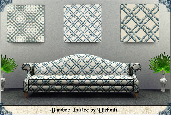 Sims 3 — Djem_Bamboo Lattice by djehmli — A heavy construct Lattice made of Bamboo. Two color-able Palettes