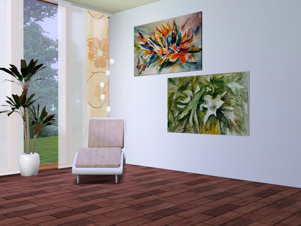 Sims 3 — Multiwallart Flowers 1 by CaliDea — Romantic Flowers.