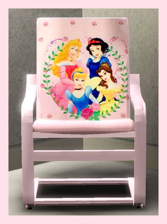 Sims 3 — Princess Living Room Chair by rebecah — Princess Living Room Chair - 1 option fully recolorable 2 options with