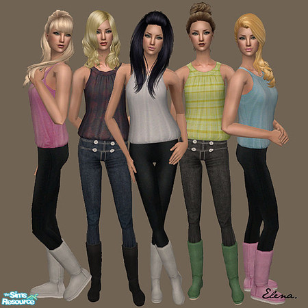 Sims 2 — Missy by Elena. — A mesh and 5 retextures! Enjoy!