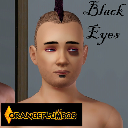 Sims 3 — Black Right Eye by OrangePlumbob — Get into a fight? Have a black eye. Works perfectly with other injured face
