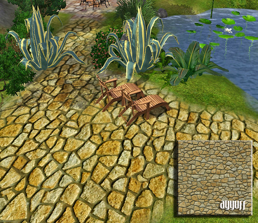Sims 3 — Paving Stone 04 by ayyuff — 
