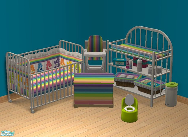 Sims 2 — Care Bear Nursery by basketballgirl_35 — Fun, bold colors along with the cute bears we all grew up with makes