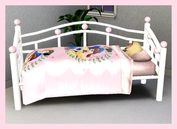 Sims 3 — Day Bed Single by rebecah — Day Bed Single - (Single Bed) - 2 options are full recolorable 2 options have