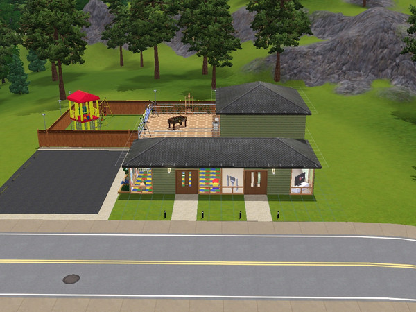 Sims 3 — Community Centre by confused_claire — A place for all your sims! With an indoor and outdoor children's play