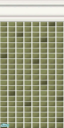 Sims 2 — Green Mini Tiles - Fern Mini Tiles by HollyChappell — Walls covered with mini tiles in relaxing and contemporary
