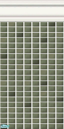 Sims 2 — Green Mini Tiles - Bay Leaf Mini Tiles by HollyChappell — Walls covered with mini tiles in relaxing and