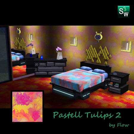 Sims 3 — Pastell Tulips 2 by Flovv — Nice pattern especially for spring and sommertime. Try her twin too.