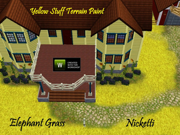 Sims 3 — Elephant Grass by nicketti — Terrain paint, elephant grass. Pasture and grazing, Warm to temperate climate.