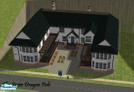 Sims 2 — Green Dragon Pub by LuthienMelianiel — Large pub spread over two levels. As most simmies won\'t be content just