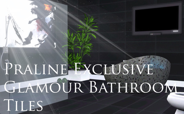 Sims 3 — Praline Exclusive Glamour Bathroom Tiles by TSR Archive — Pattern