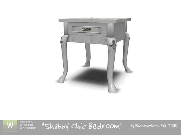 Sims 3 — Shabby Chic Bedroom End Table by TheNumbersWoman — Table for the bedroom, Nicely Paired for the bed. By