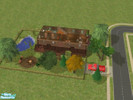Sims 2 — 419 Creek Drive by mrfronty — Medium rural house. Fully furnished. 2 bedrooms and baths, one on loft. No custom