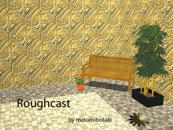 Sims 3 — Roughcast by matomibotaki — Intensive material pattern for multiple use. You will find it under Rock/Stone. 