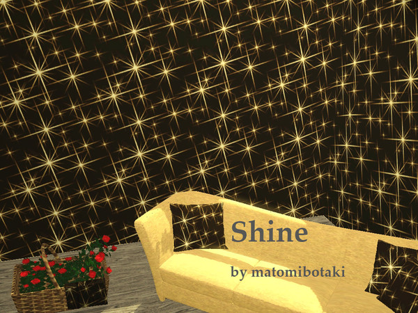 Sims 3 — Shine by matomibotaki — Bright star pattern. Give your home a little shine. You will find it under Theme. 