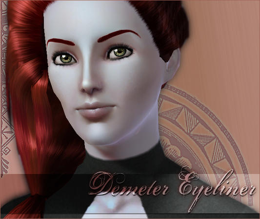 Sims 3 — Demeter Eyeliner by flinn — A subtle everyday eyeliner with lashes.