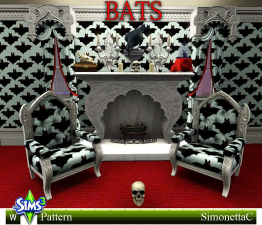 Sims 3 — Bats by SimonettaC — Dracula or Batman would use this for Halloween! Created by me :)