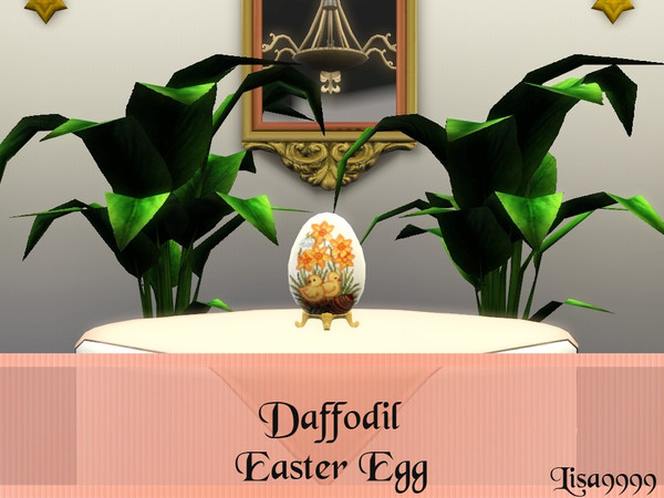 Sims 3 — Daffodil Easter Egg by lisa9999 — Sculpture Easter egg. Lisa9999 TSRAA