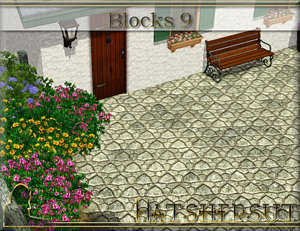 Sims 3 — Blocks 9 by hatshepsut — Hardwearing rock paving terrain
